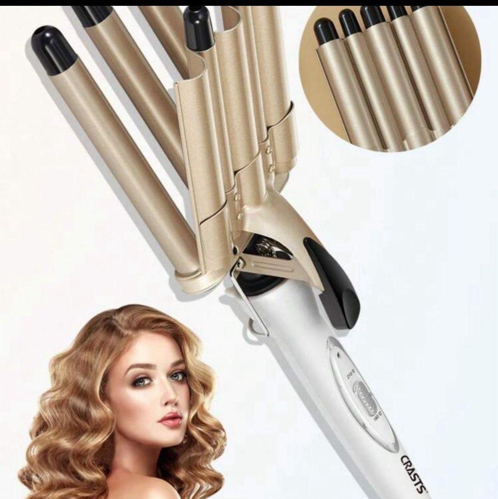 مكواة الشعر الخماسيه لتسريحات كيرلي ساحرة وجذابة