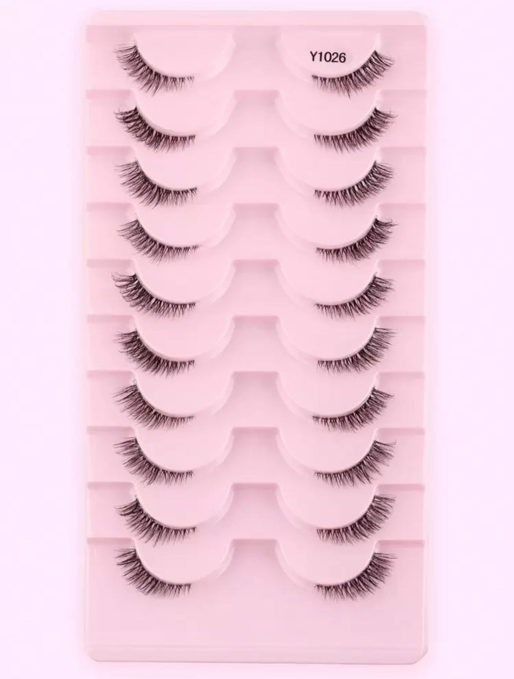 رموش طرفيه خفيفه الوزن 10 أزواج Y1026