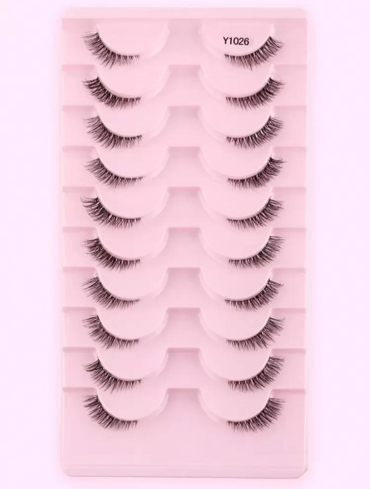 رموش طرفيه خفيفه الوزن 10 أزواج Y1026