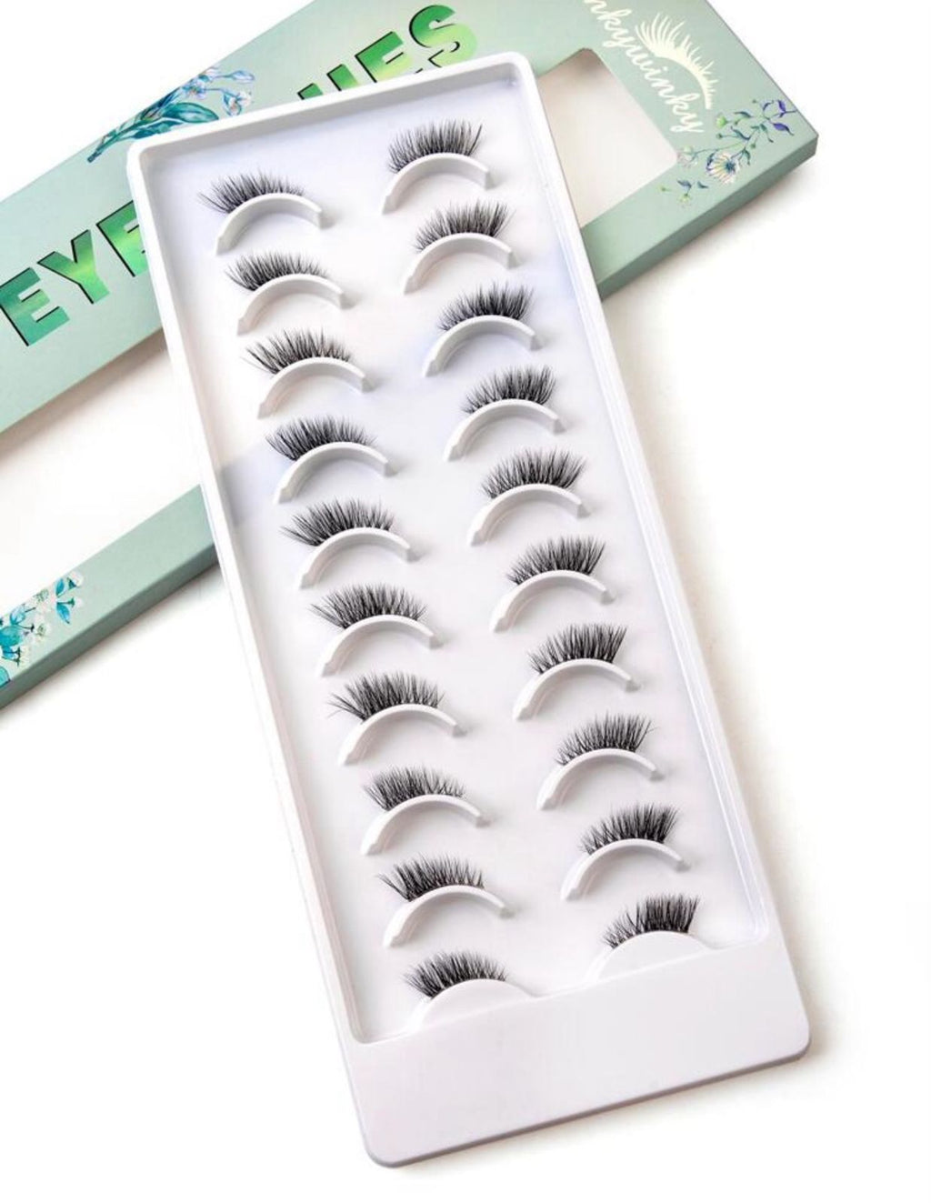 رموش طرفيه خفيفه الوزن 10 أزواج Y1029