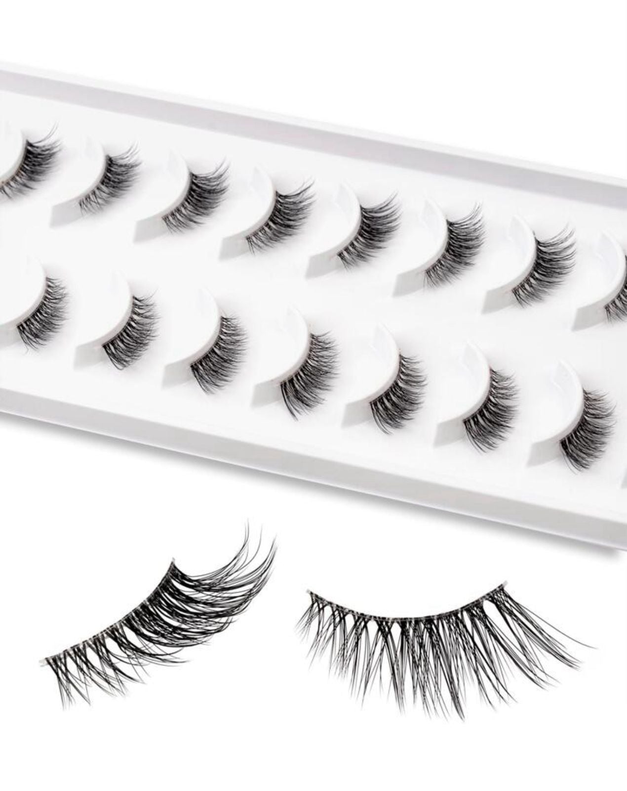 رموش طرفيه خفيفه الوزن 10 أزواج Y1029