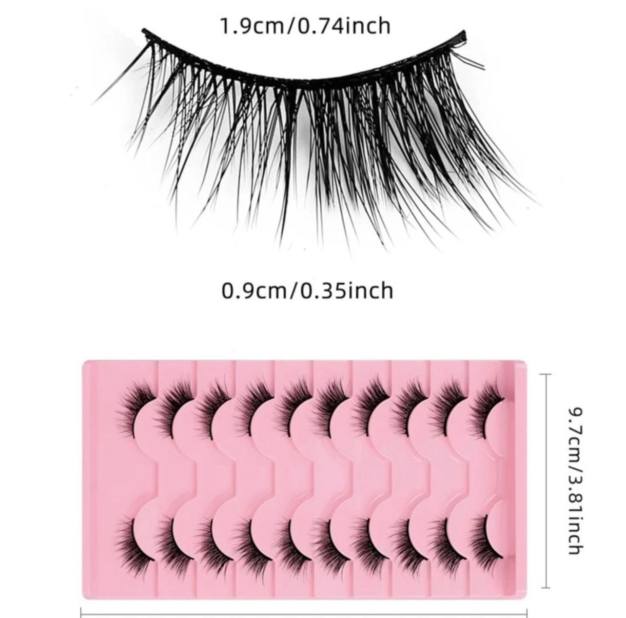 رموش فوكسي نصفية لمظهر طبيعي وناعم 10 أزواج Y1040