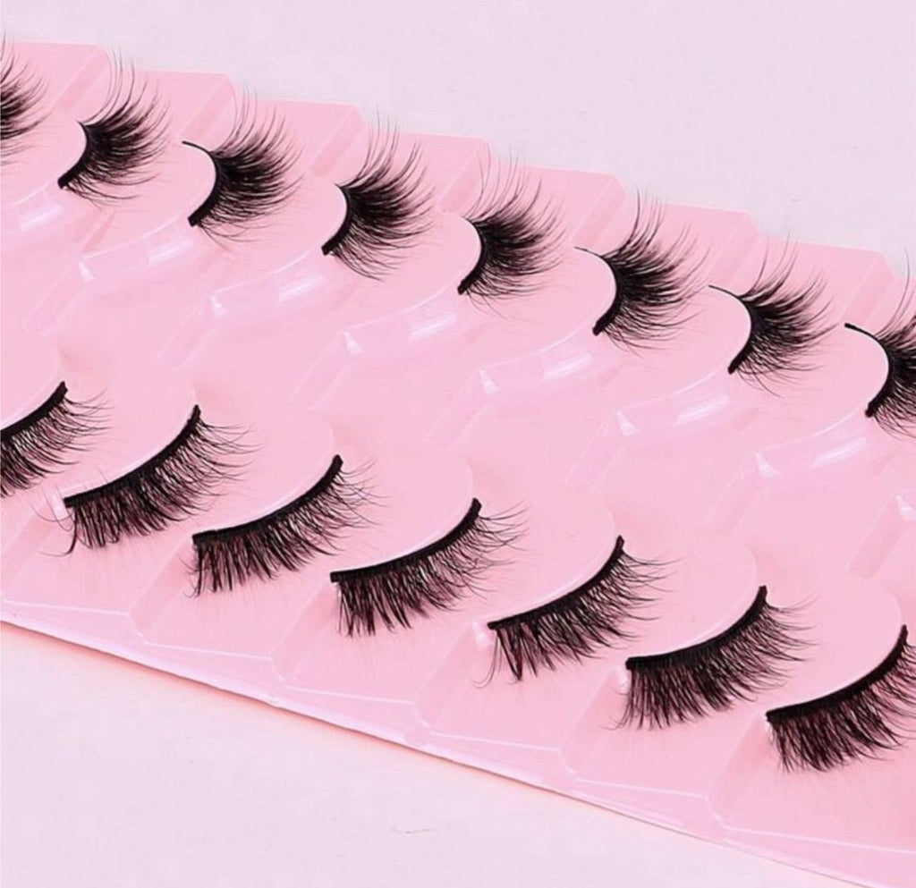 رموش فوكسي نصفية لمظهر طبيعي وناعم 10 أزواج Y1040