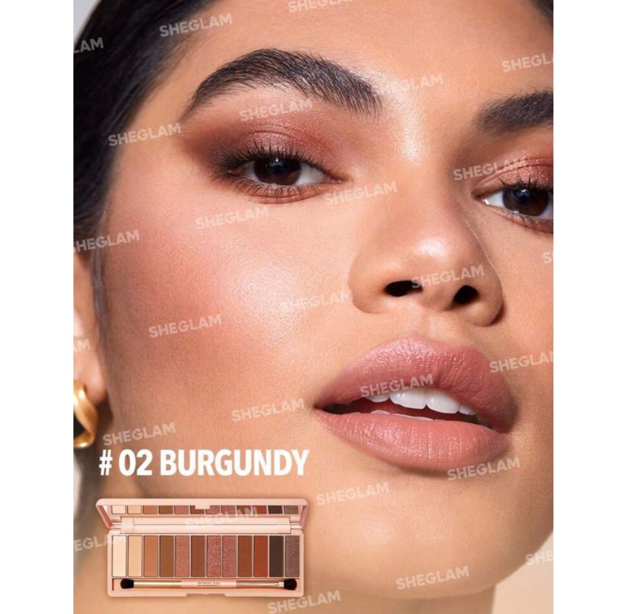 مجموعة ظلال عيون مات 12 لون من شيقلام بورجوندي