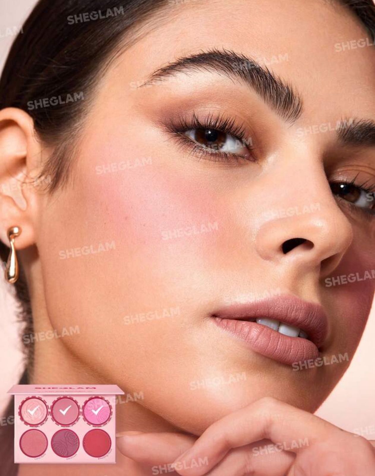 باليت أحمر خدود فلورال فلوش من شيجلام ألوان طبيعية تدوم طويلاً