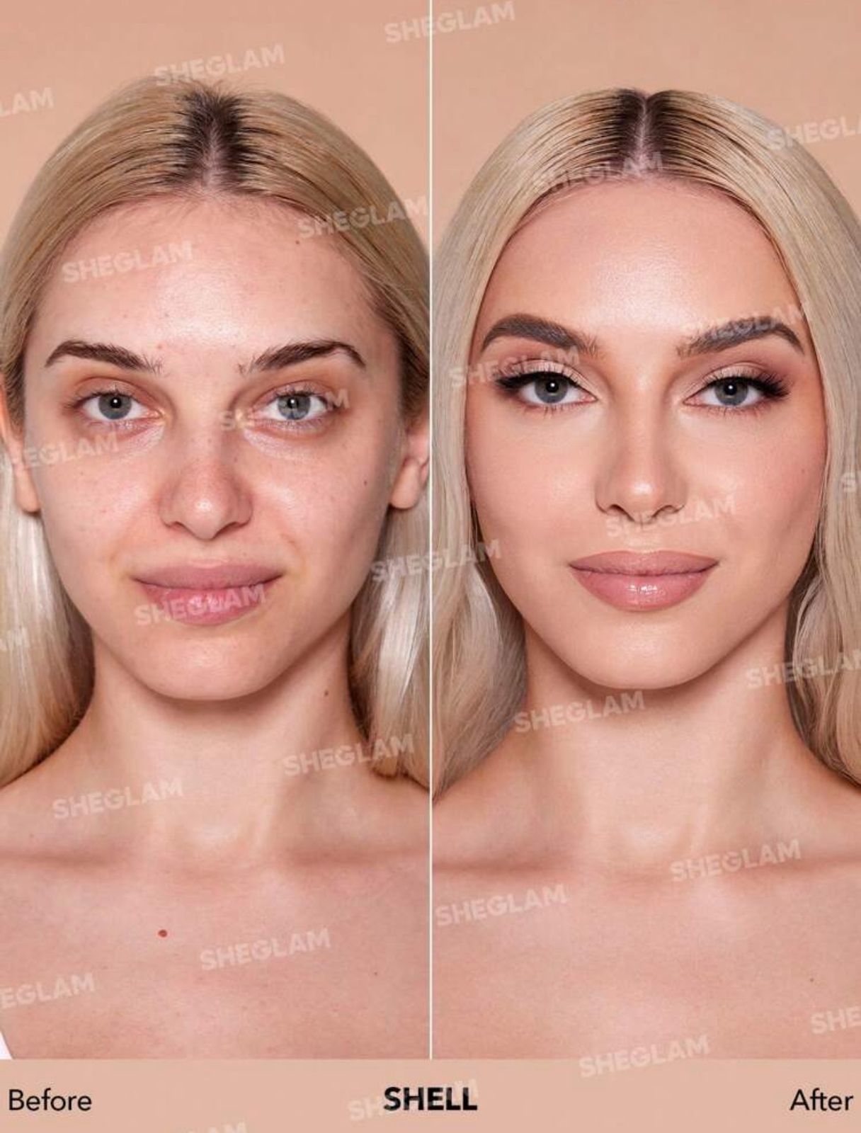 كريم أساس مرطب بلمسة نديّة وتغطية طبيعية خالية من العيوب من شيقلام SHELL