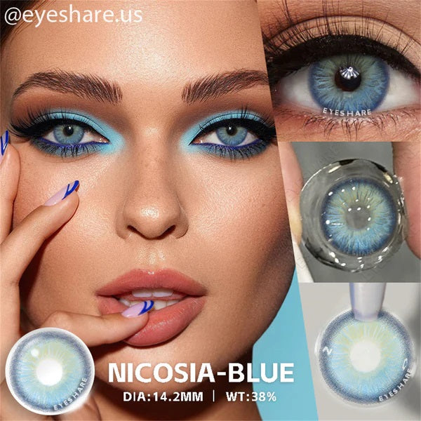 عدسات أي شير - جمال بلا حدود لعينيك رماديه زرقاء 26
