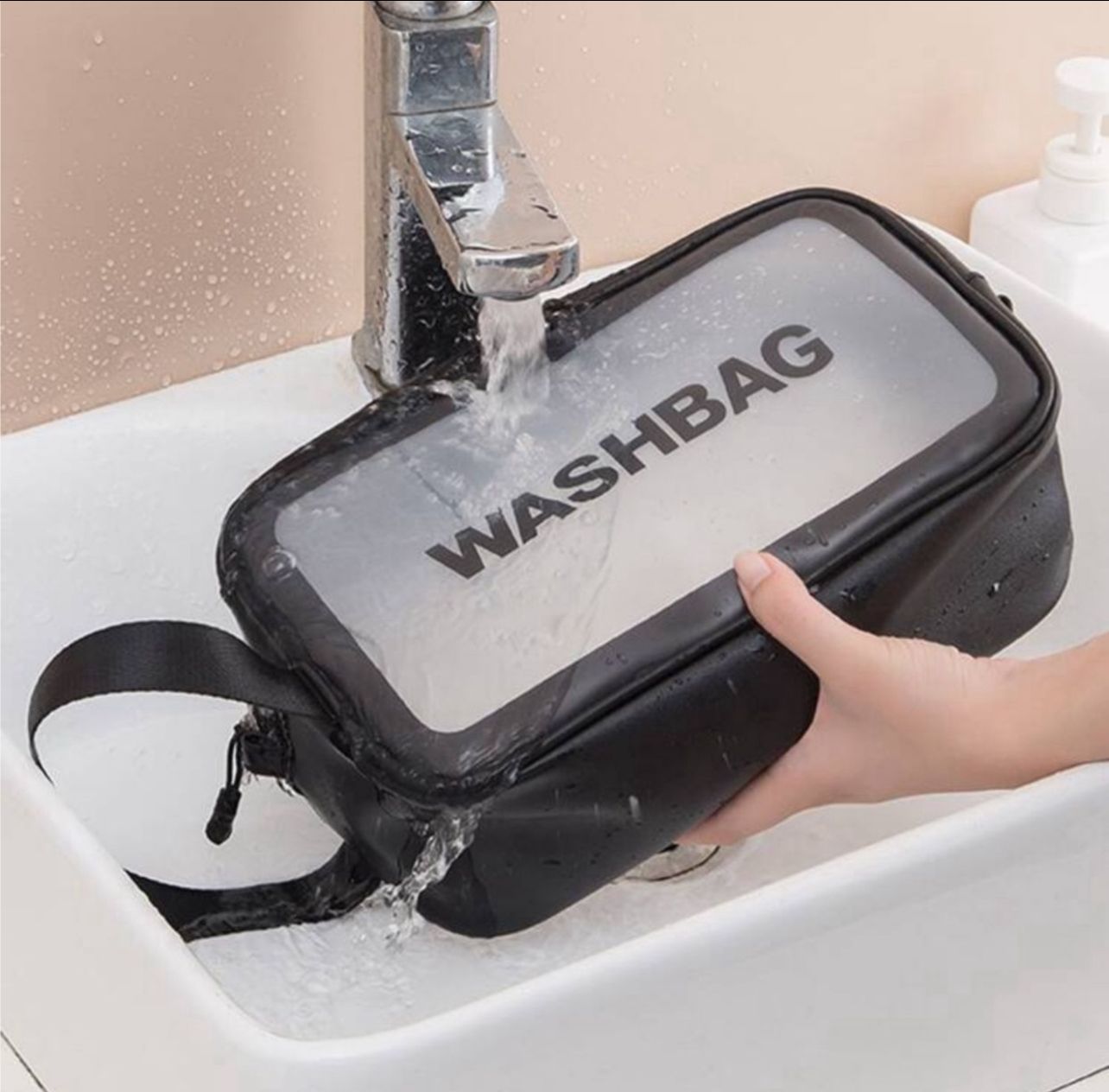 حقيبة تخزين وتنظيم المكياج النسائية – تصميم عملي وأنيق أسود