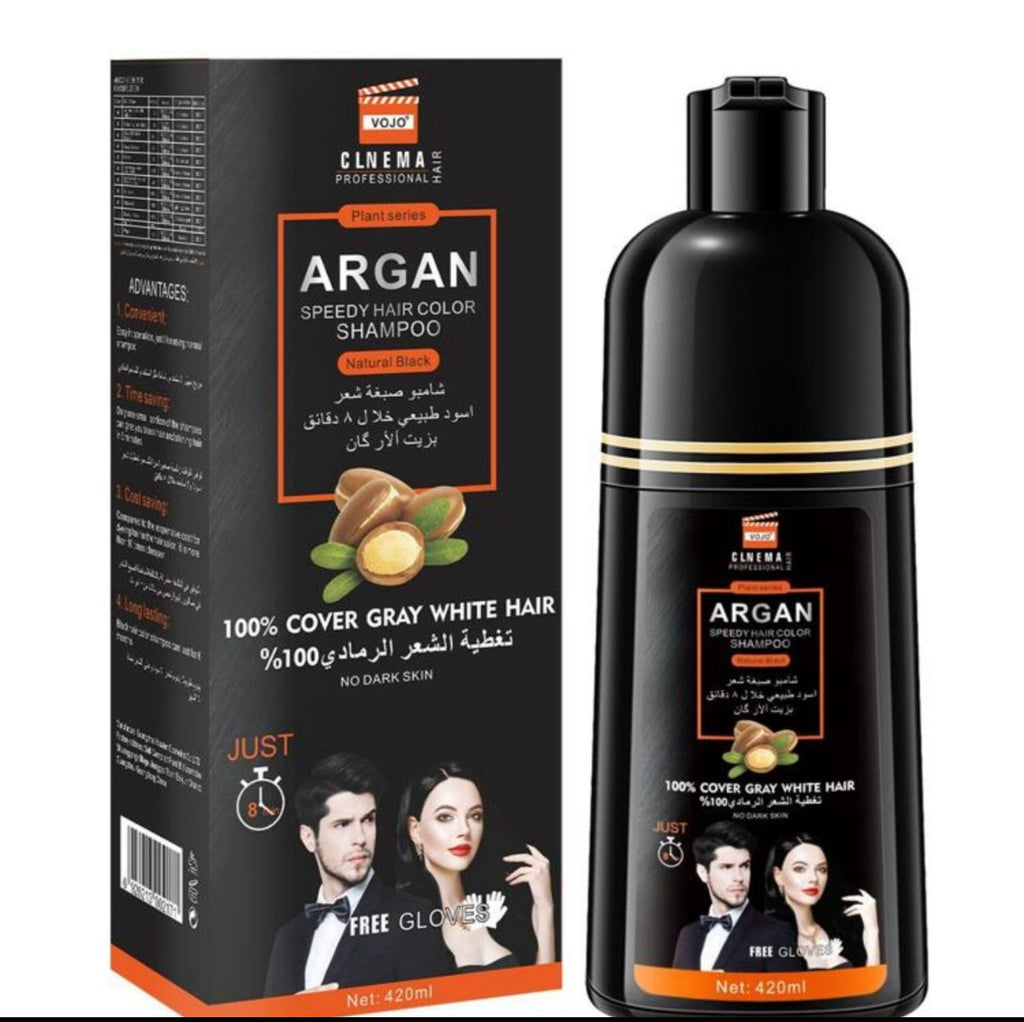 شامبو الشيب الفوري - شعر أسود جذاب في دقائق اللون الأسود
