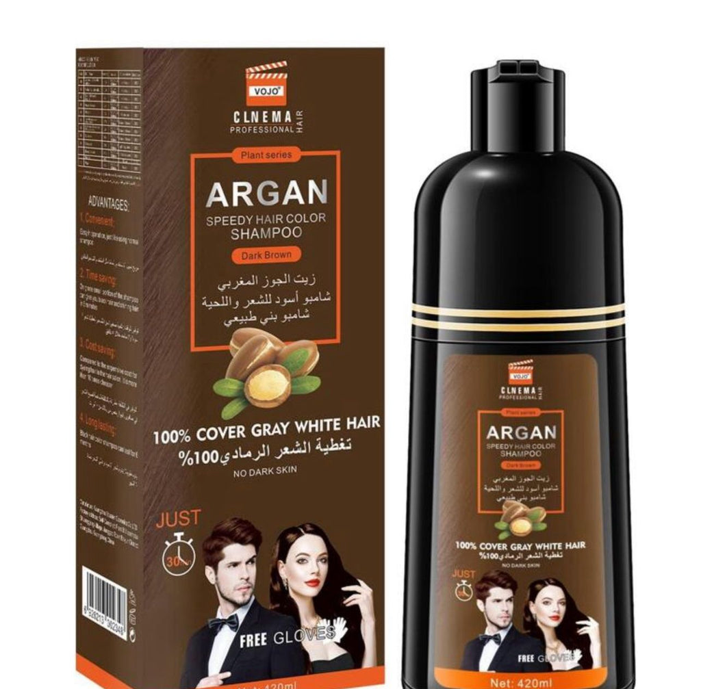 شامبو الشيب الفوري - شعر بنى جذاب في دقائق اللون البنى الغامق