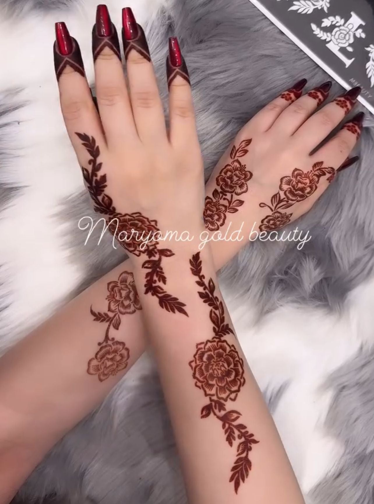 استيكر تعبئه حنا من مريم بيوتى لليدين رقم 1