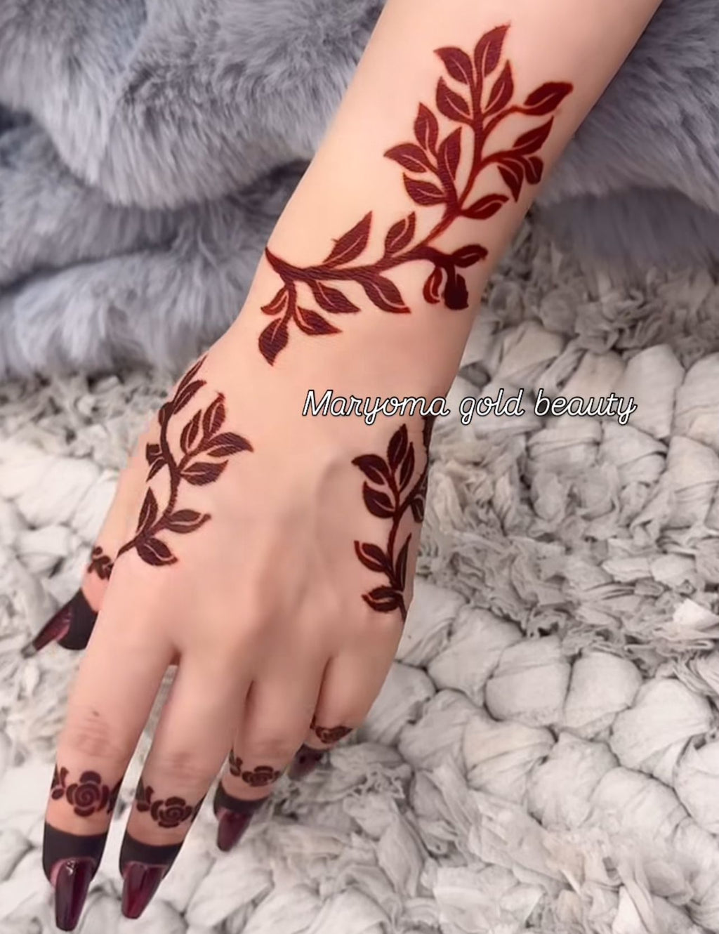 استيكر تعبئه حنا من مريم بيوتى لليدين رقم 2