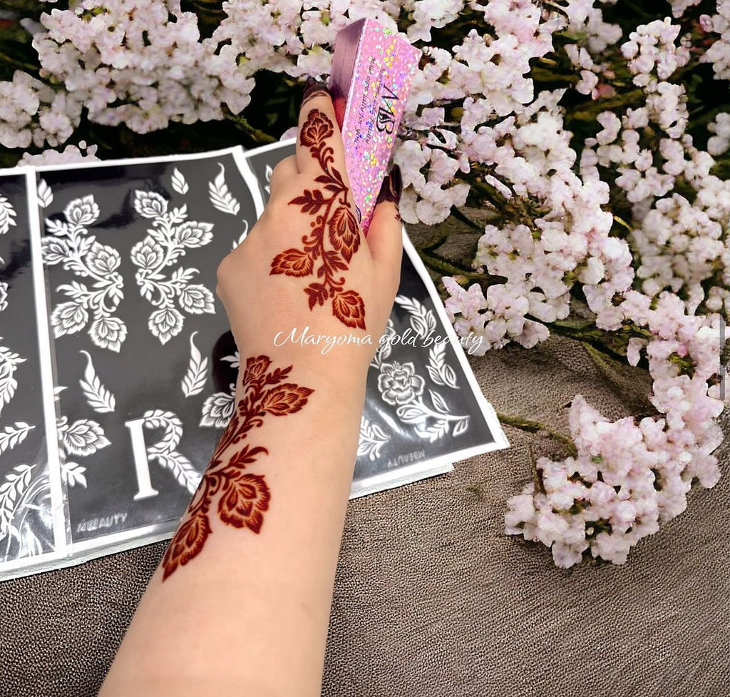 استيكر تعبئه حنا من مريم بيوتى لليدين رقم 4