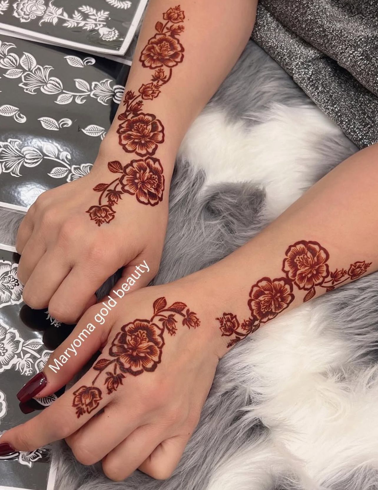 استيكر تعبئه حنا من مريم بيوتى لليدين رقم 5