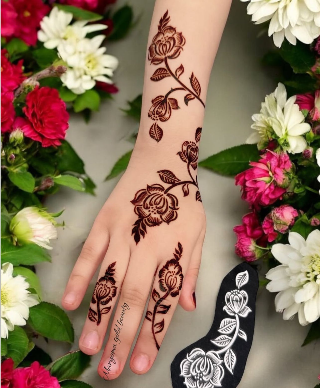 استيكر تعبئه حنا من مريم بيوتى لليدين رقم 6