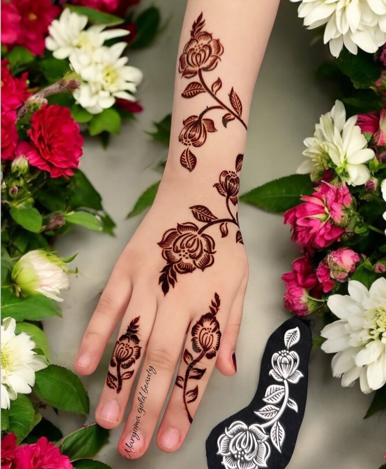 استيكر تعبئه حنا من مريم بيوتى لليدين رقم 6