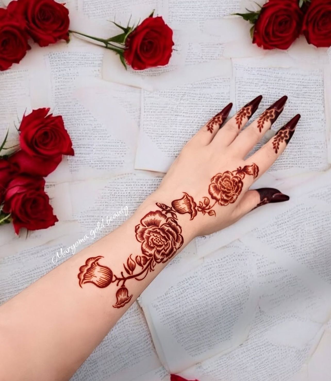 استيكر تعبئه حنا من مريم بيوتى لليدين رقم 7