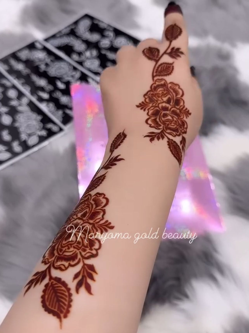 استيكر تعبئه حنا من مريم بيوتى لليدين رقم 8