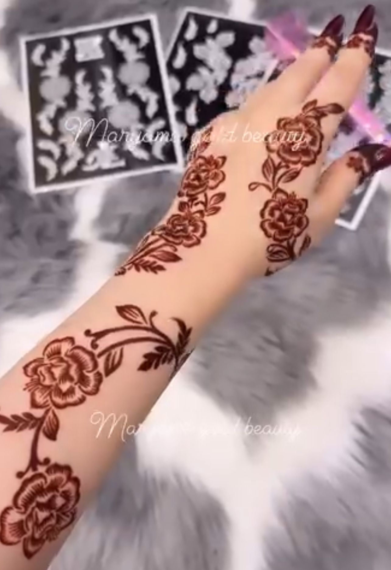 استيكر تعبئه حنا من مريم بيوتى لليدين رقم 10