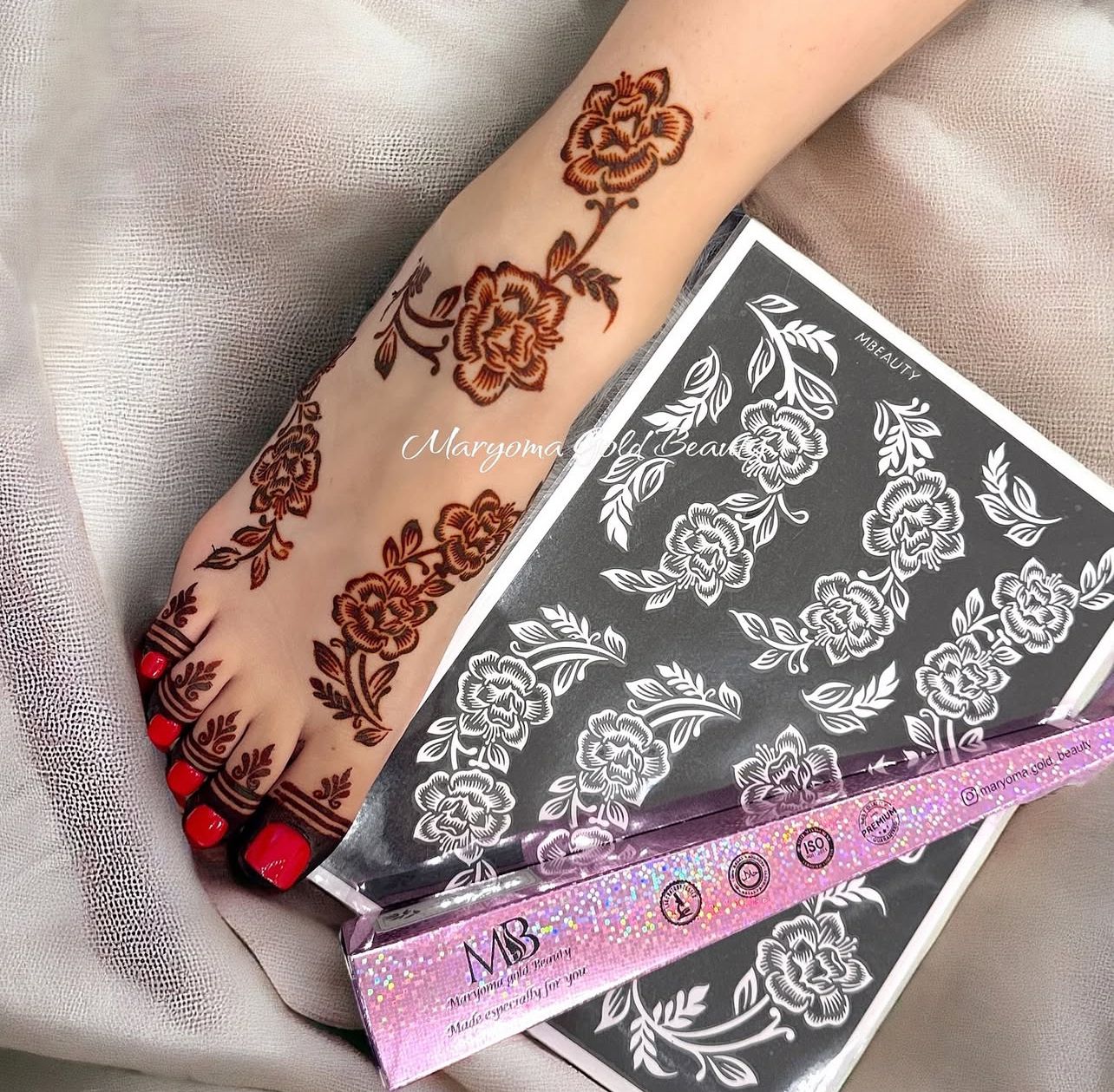 استيكر تعبئه حنا من مريم بيوتى لليدين رقم 10