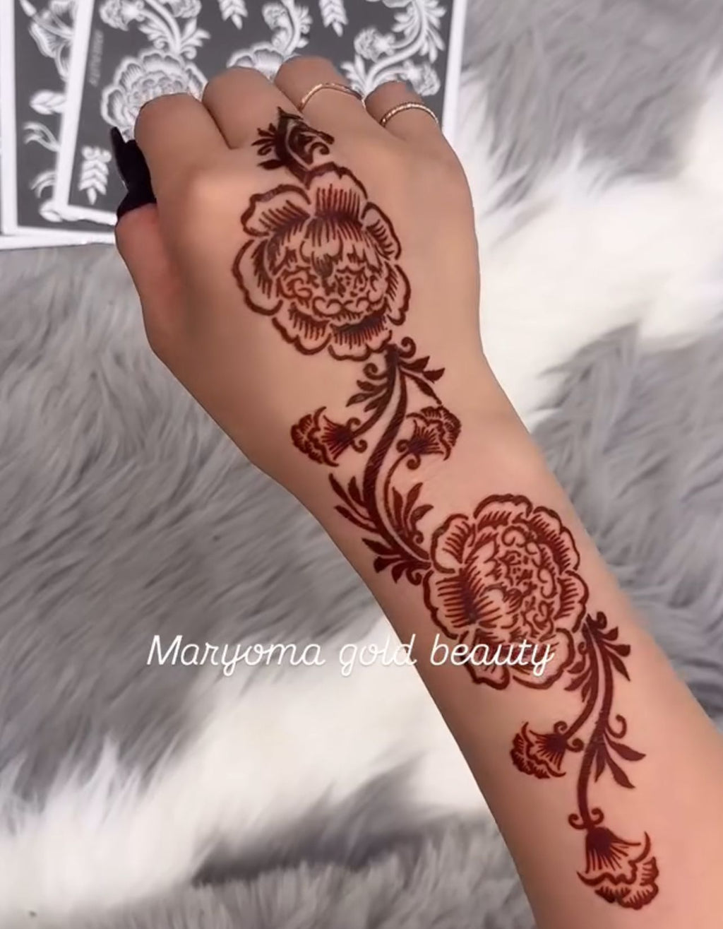 استيكر تعبئه حنا من مريم بيوتى لليدين رقم 30