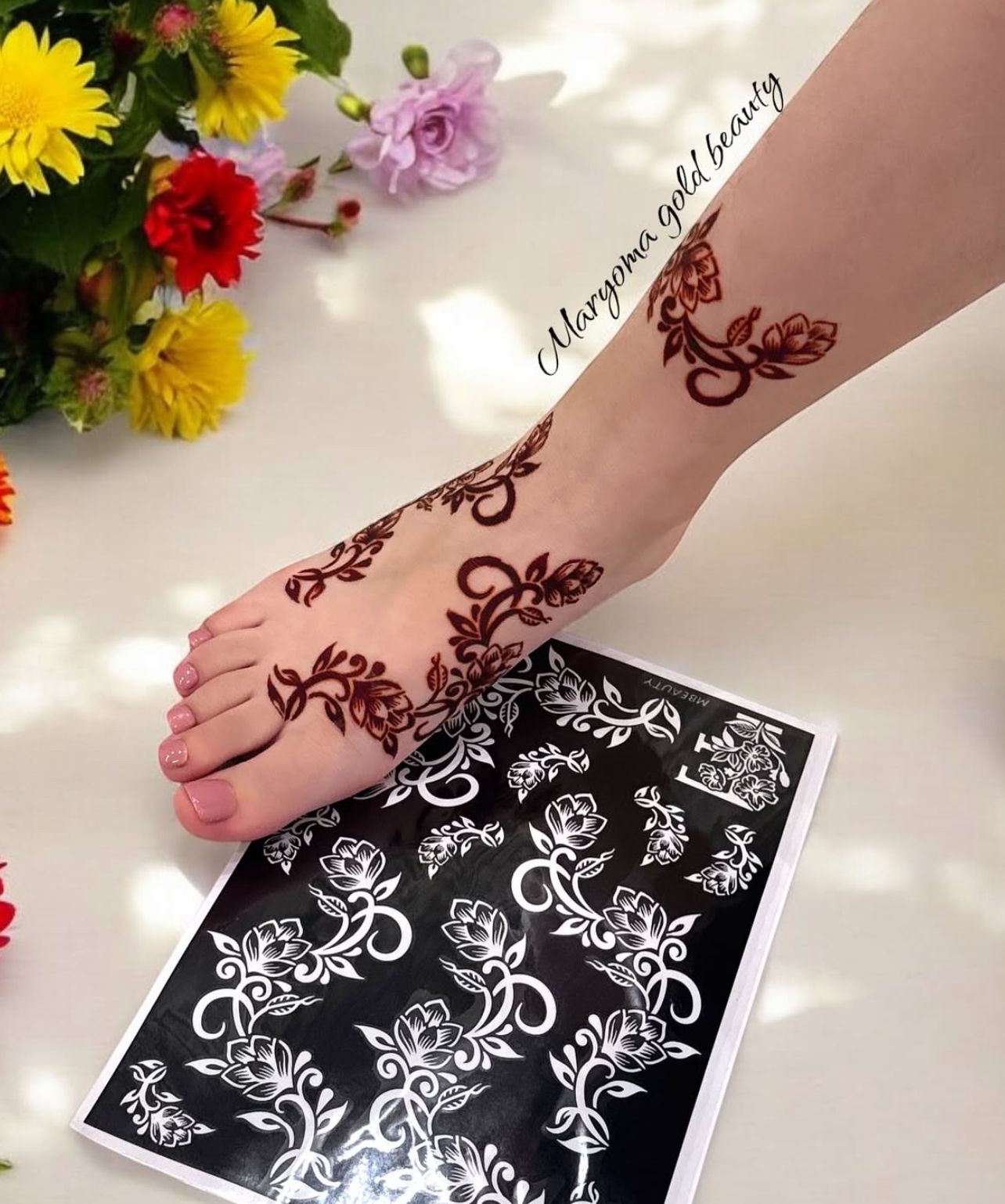 استيكر تعبئه حنا من مريم بيوتى لليدين رقم 37