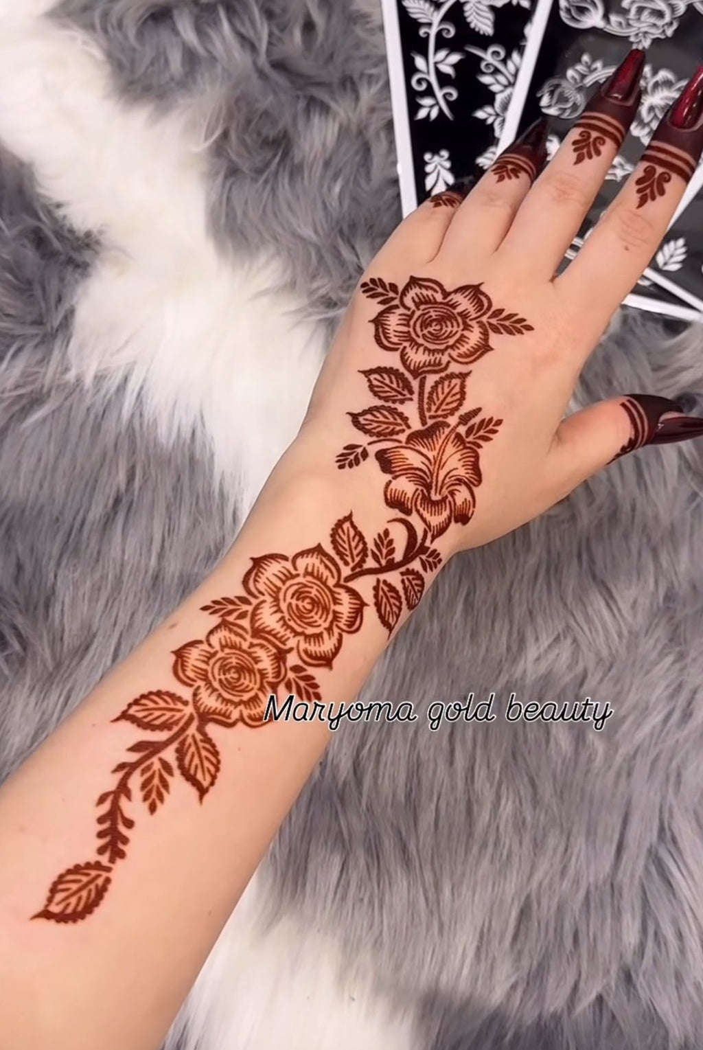 استيكر تعبئه حنا من مريم بيوتى لليدين رقم 47