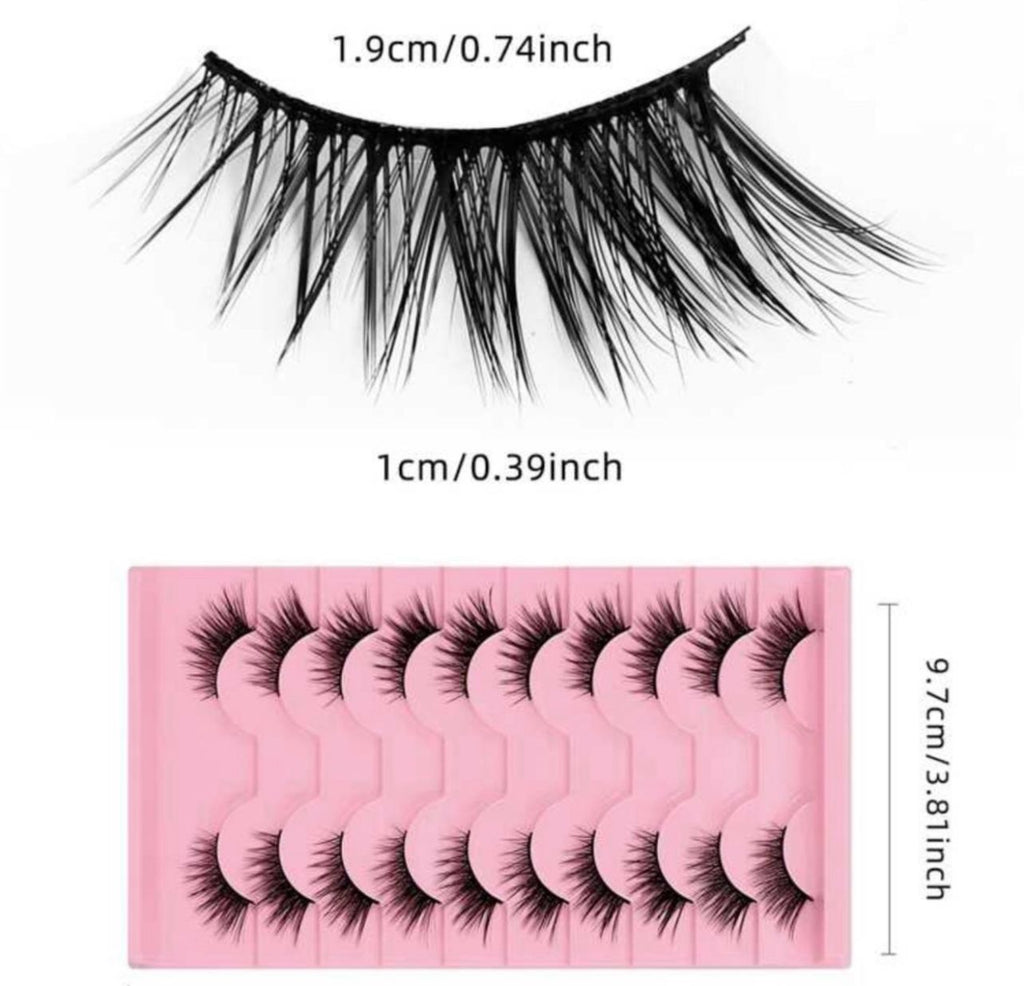 10أزواج رموش نصف العين طبيعية وجذابة للمكياج اليومي Y1045