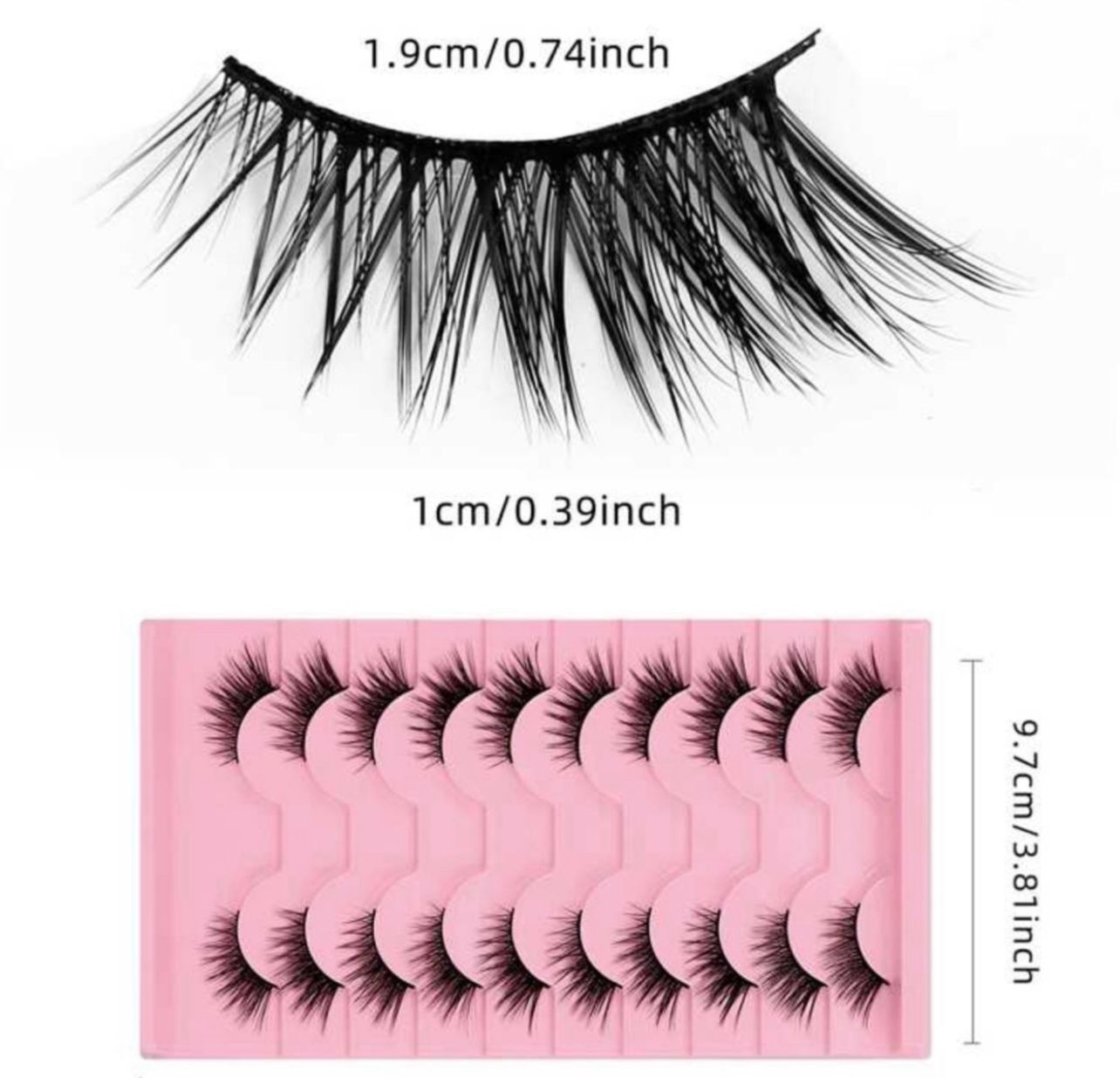 10أزواج رموش نصف العين طبيعية وجذابة للمكياج اليومي Y1045