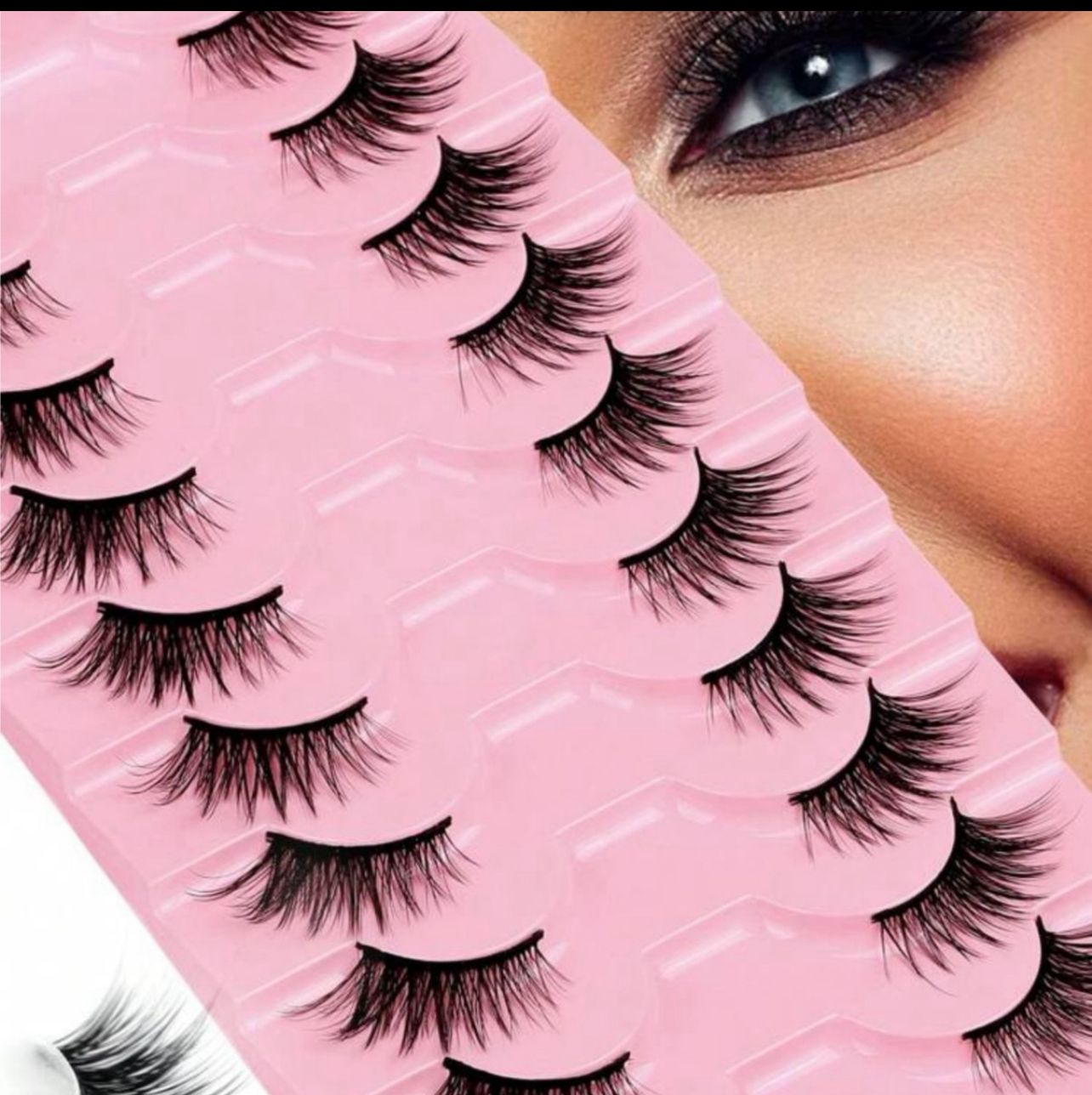 10أزواج رموش نصف العين طبيعية وجذابة للمكياج اليومي Y1045