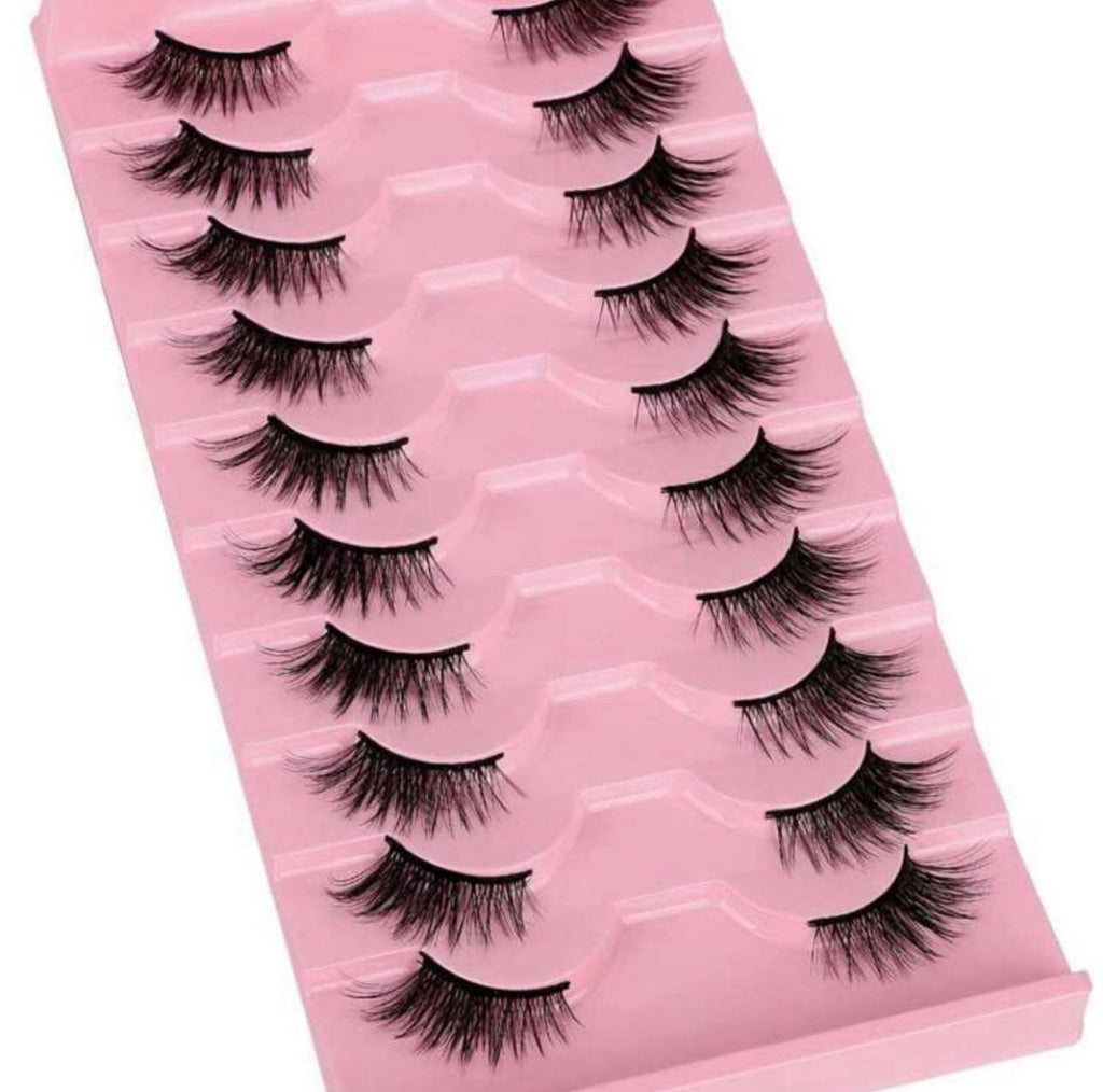 10أزواج رموش نصف العين طبيعية وجذابة للمكياج اليومي Y1045