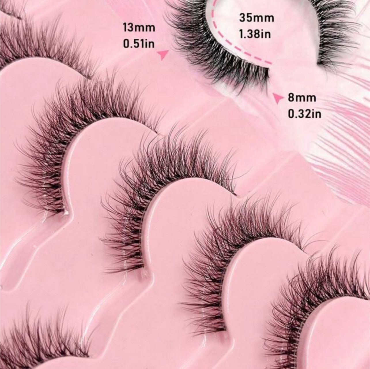 Y10427أزواج رموش منفوشة بخفة طبيعية شريط شفاف ولمسة هوائية