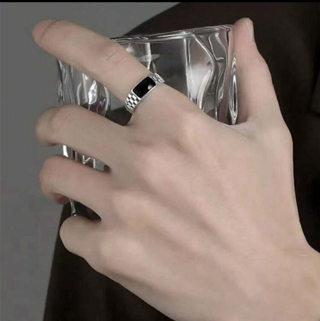 مجموعة ساعة TOMI رجالية – بطارية، مينا أزرق، مع أزرار أكمام وبروش بدلة، في علبة هدايا أنيقة GMB 301