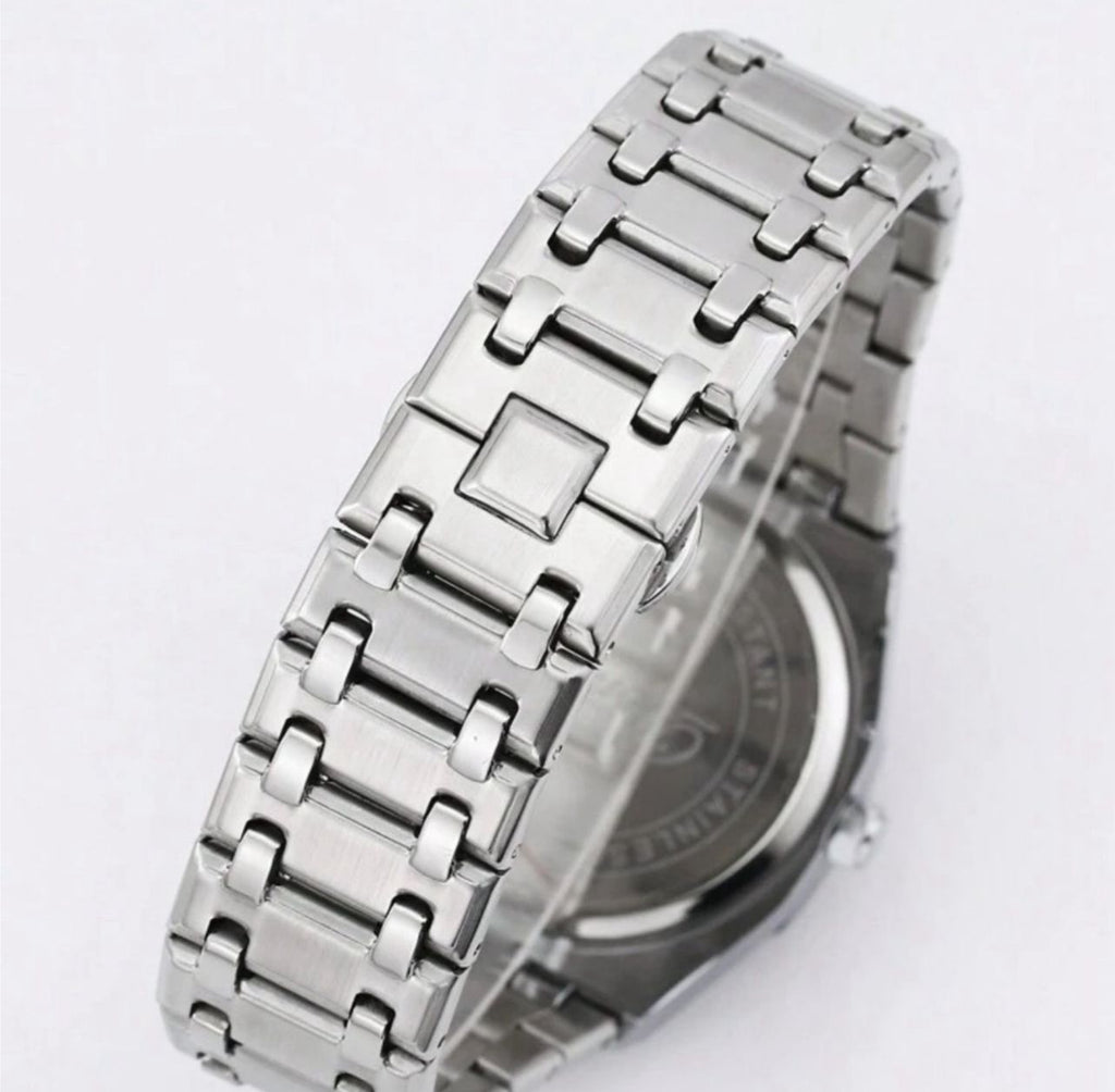 ساعة Denvosi رجالية من الفولاذ المقاوم للصدأ – تصميم أنيق، عرض للتاريخ، مقاومة للماء، مقاس 40 مم GMS 3088