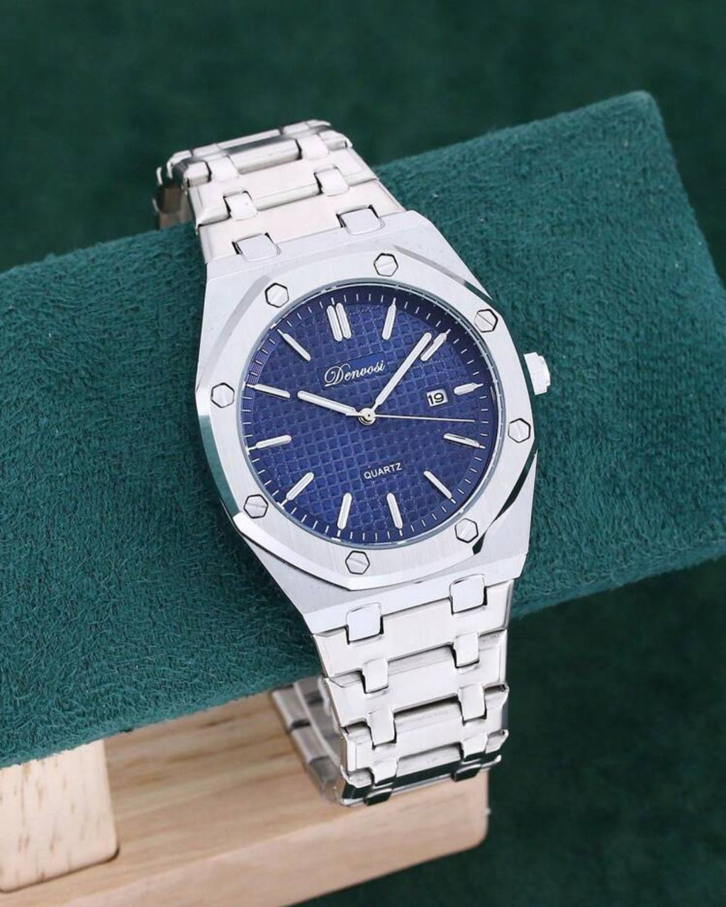 ساعة Denvosi رجالية من الفولاذ المقاوم للصدأ – تصميم أنيق، عرض للتاريخ، مقاومة للماء، مقاس 40 مم GMB 3088