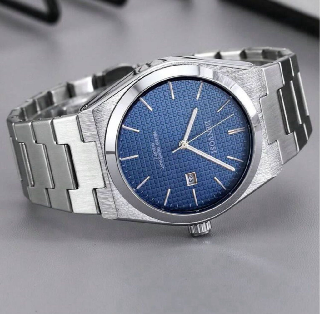 ساعة رجالية فاخرة من الفولاذ المقاوم للصدأ – تصميم عصري للأعمال، عرض التاريخ، مقاومة للماء، كوارتز، 40 مم GMB 8293