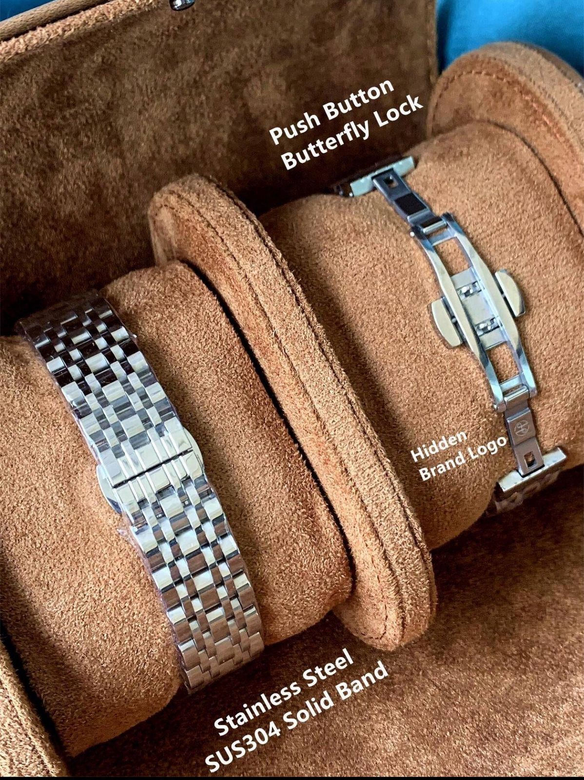 ساعة نسائية أنيقة من Pablo Raez – تصميم فضي راقٍ مرصع، مقاومة للماء، هدية مثالية LSMG 2016