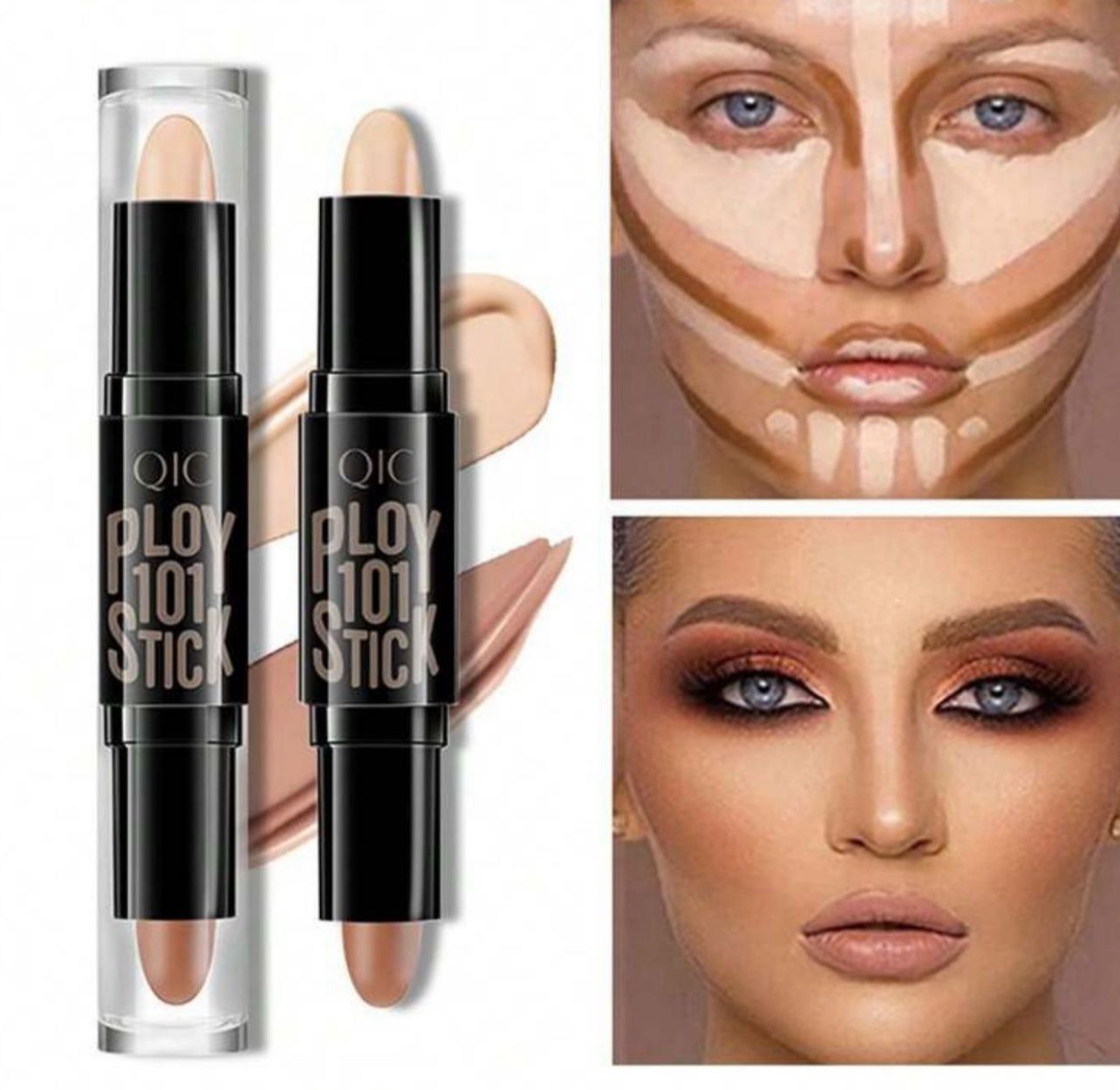 عصا الكونتور والإضاءة المزدوجة 2 في 1 من QIC – لتحديد وإبراز ملامح الوجه رقم ( 02 )