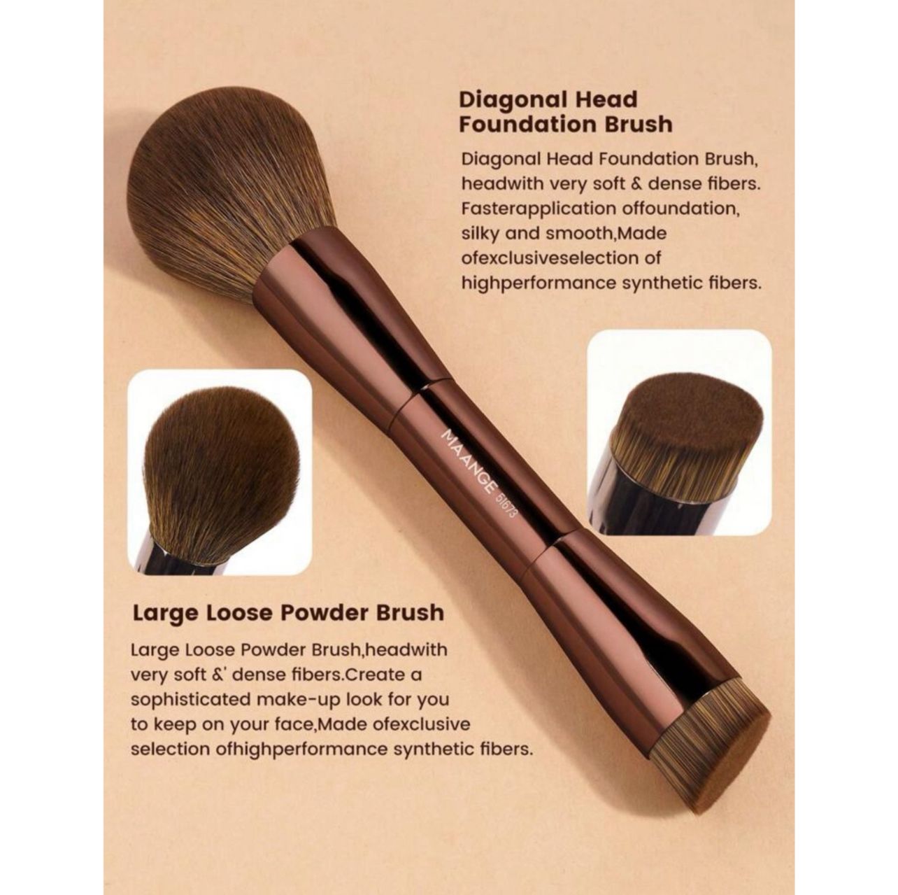 مجموعة فرش مكياج MAANGE الاحترافية – 20 قطعة بلمسة ناعمة وأناقة فاخرة code no 357