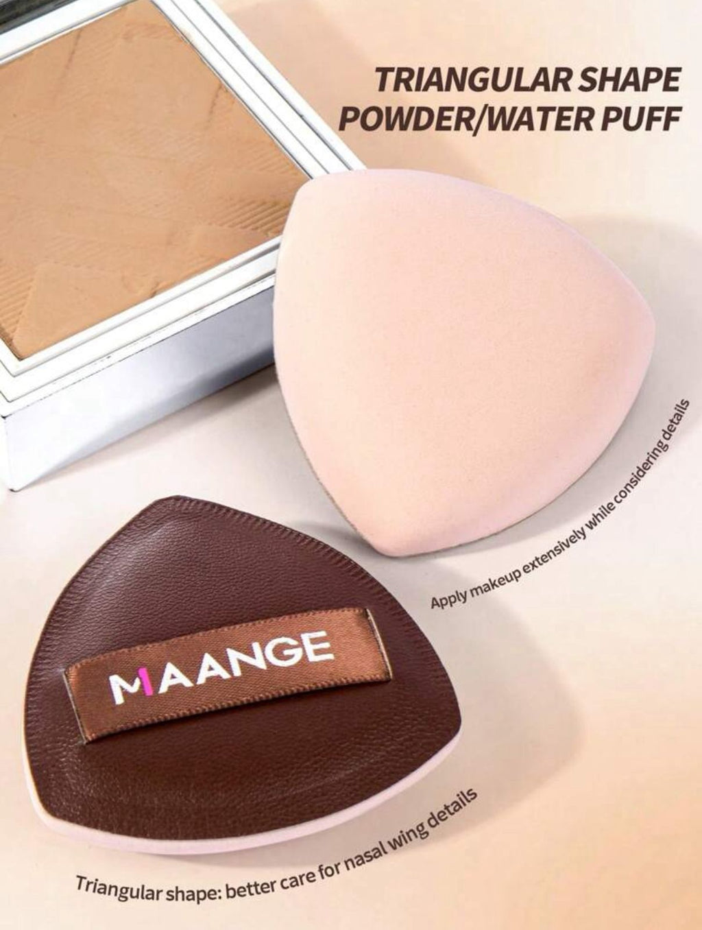 "مجموعة فرش مكياج MAANGE احترافية – 23 قطعة مع حقيبة ووسادات هوائية Cod No 358 "