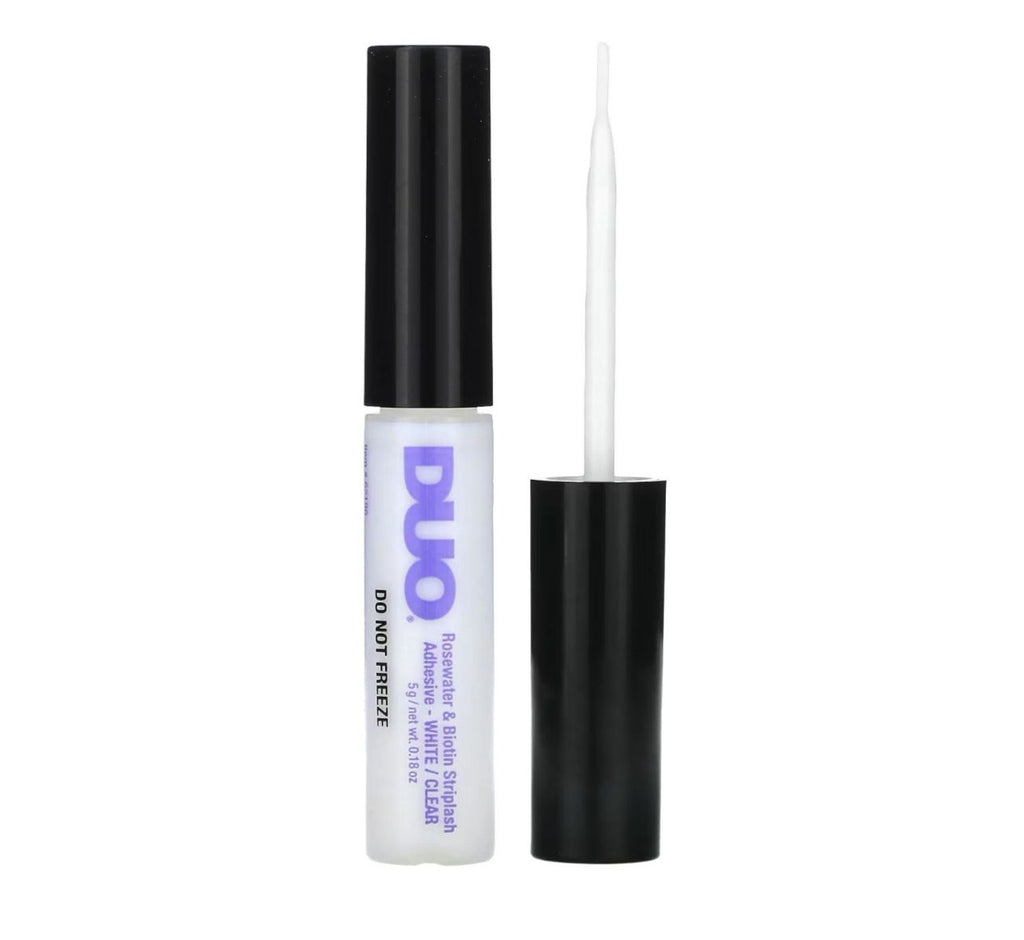 لاصق رموش ديو أبيض شفاف بماء الورد والبيوتين كورى أصلي 100% (5 جم) وثبات يدوم طوال اليوم code no DU203