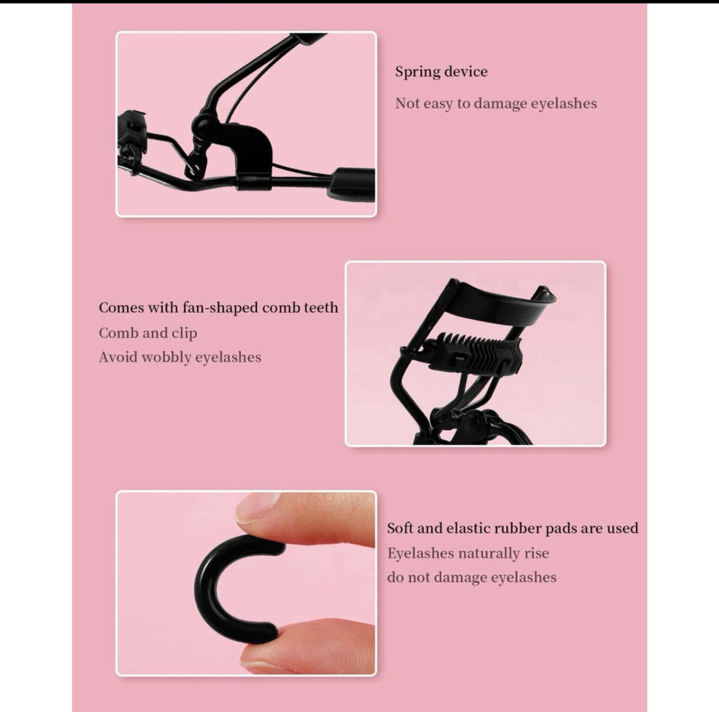 أداة تجعيد الرموش مع مشط – تصميم مريح ونتيجة مثالية دون تلف