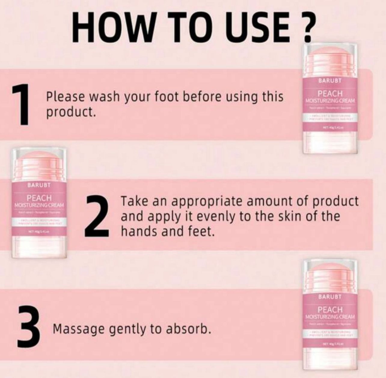 كريم ترطيب القدم بالبرقوق للعناية بالقدم الجافة والمتشققة BARUBT