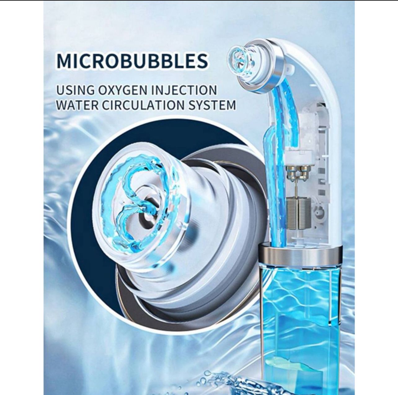 جهاز تنظيف البشرة وشفط الرؤوس السوداء – بثلاث مستويات و6 رؤوس قابلة للتبديل