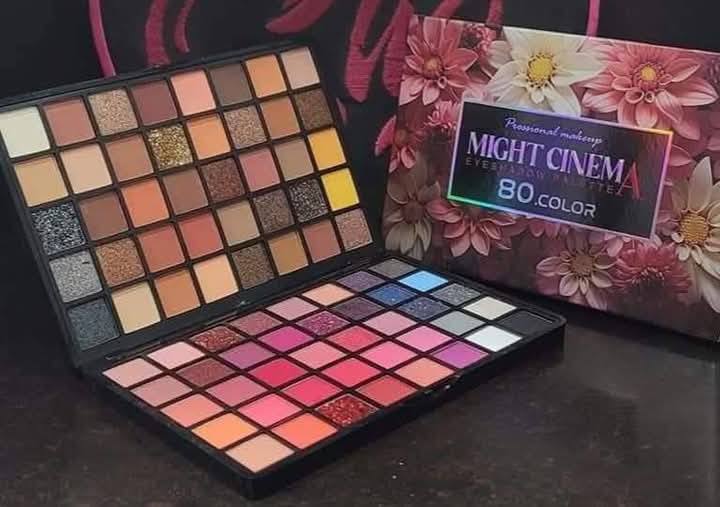 باليت ظلال العيون من Might Cinema – 80 لون بتركيبات مطفية ولمّاعة لإطلالات متنوعة