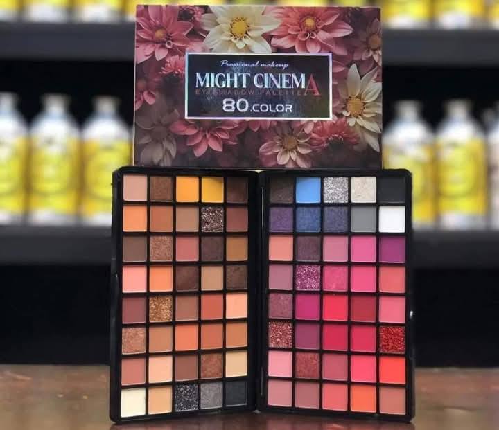 باليت ظلال العيون من Might Cinema – 80 لون بتركيبات مطفية ولمّاعة لإطلالات متنوعة