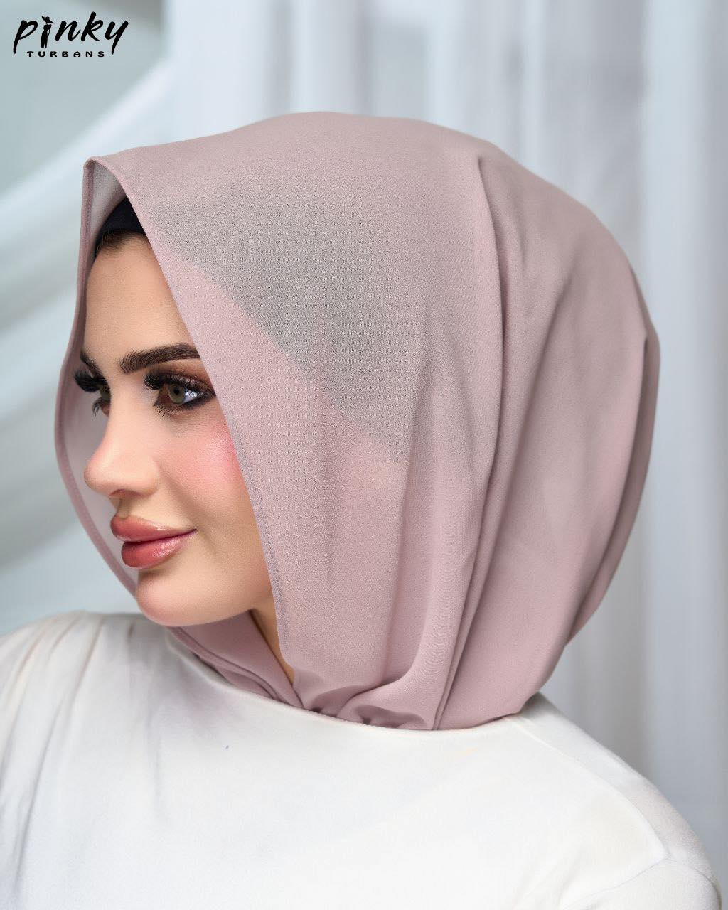 إيزي سكارف شيفون سادة من Pinky Turbans – كود PKY-008-PK