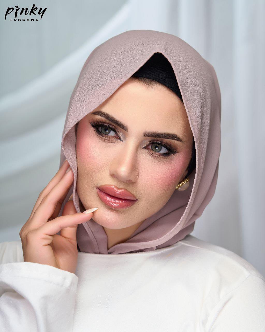 إيزي سكارف شيفون سادة من Pinky Turbans – كود PKY-008-PK