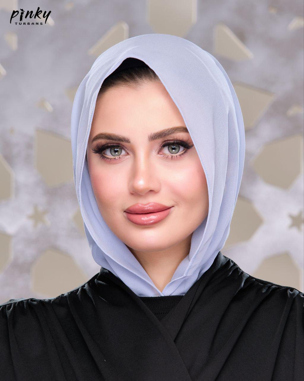 إيزي سكارف شيفون سادة من Pinky Turbans – كود PKY-008-LV