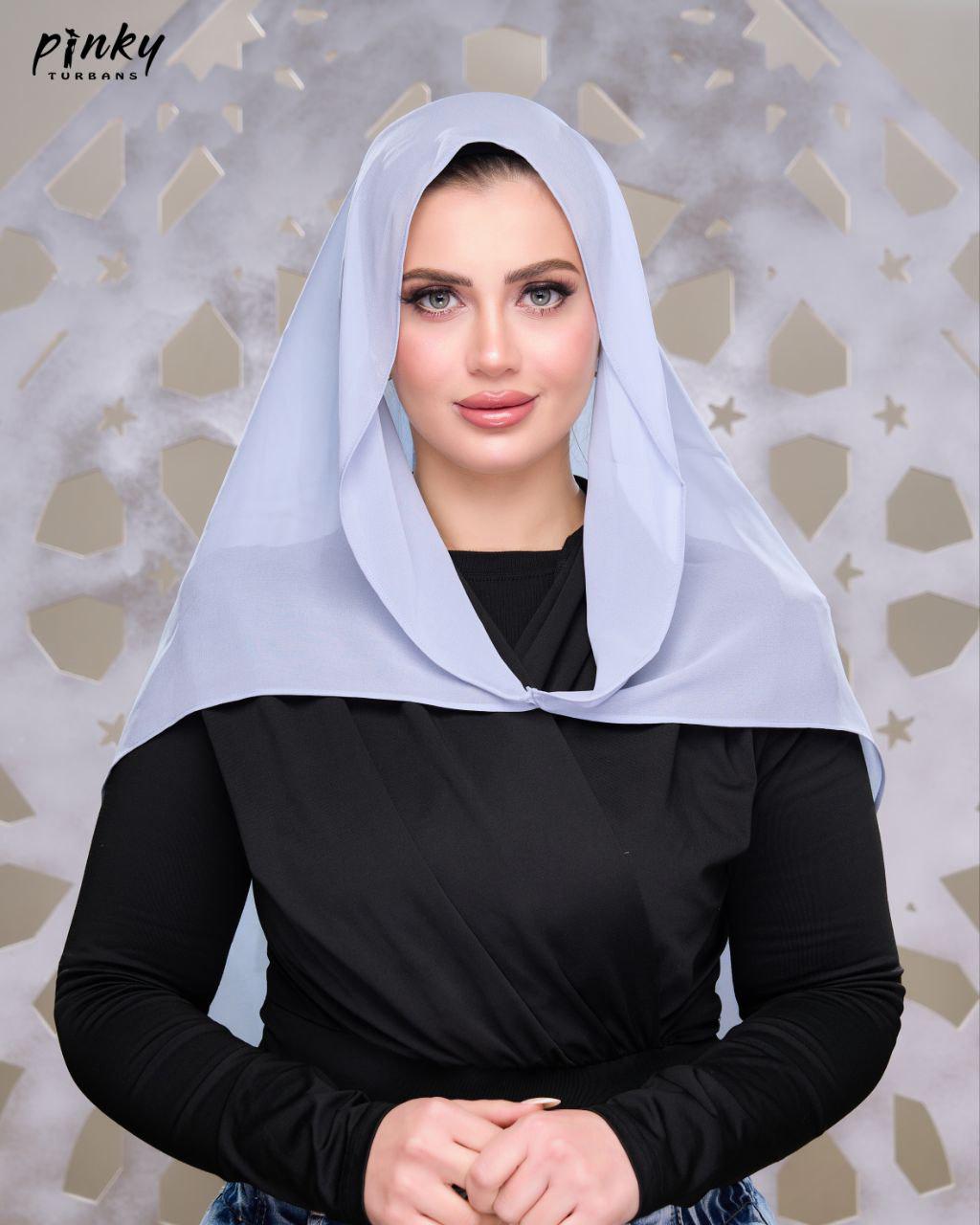 إيزي سكارف شيفون سادة من Pinky Turbans – كود PKY-008-LV